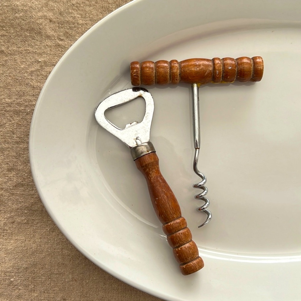 VTG | Wooden Handle Barware